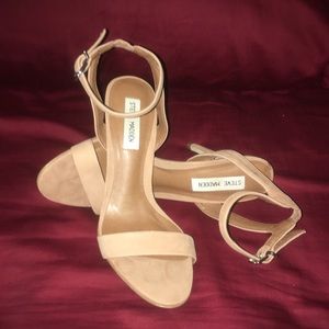 Steve Madden Landen Ankle Strap Suede Stilettos